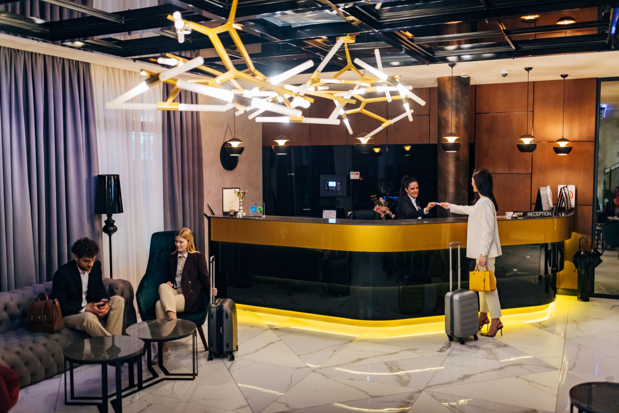 Smartphone hotel booking app